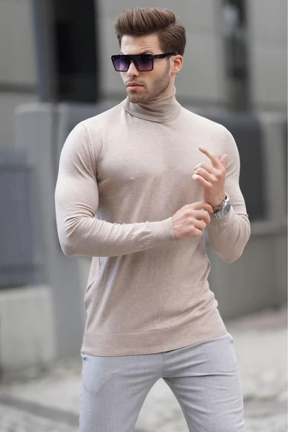 ژاکت بافتنی مردانه Mink Turtlenec 6809
