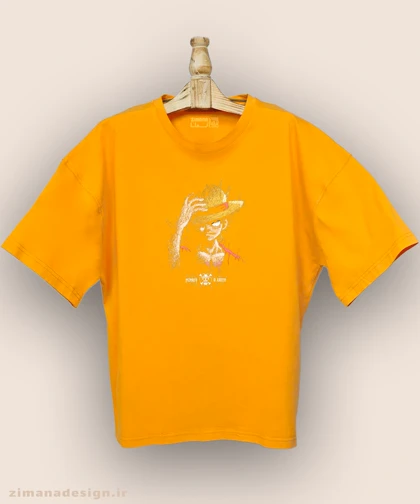 تیشرت لش مردانه و زنانه طرح وان پیس شخصیت لوفی کد 905