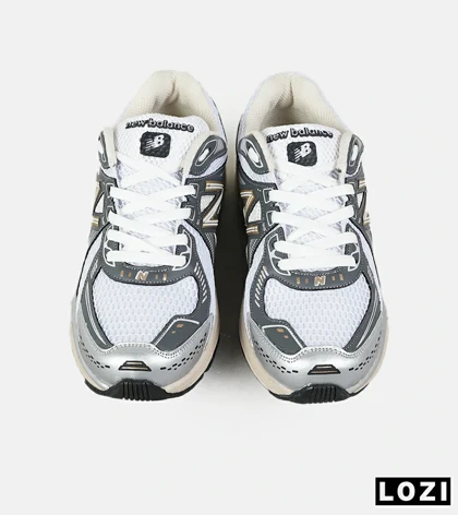 کفش کتانی بزرگ پا سفید طوسی کرم New Balance 860 v02 مدل 8365