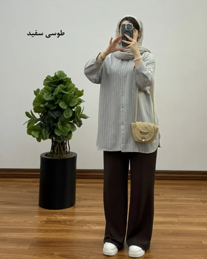 تونیک مانتویی نخی دیپلمات