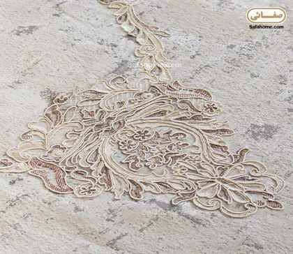 روتختی دونفره عروس 7 تکه طرح پتینه استلا طوسی