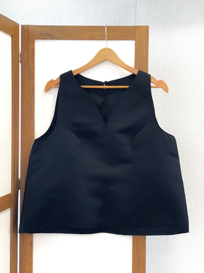 تاپ ساتن آمریکایی مشکی