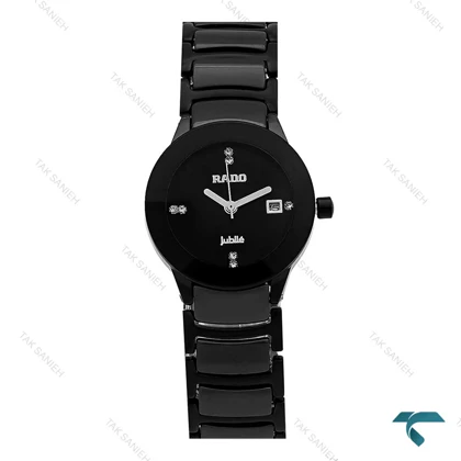 ساعت زنانه رادو مشکی وسط سرامیکی عقربه سیلور Rado-7280-L