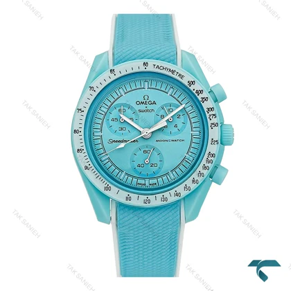 ساعت امگا سواچ بند رابر ماموریت به اورانوس آبی Swatch-7609-U