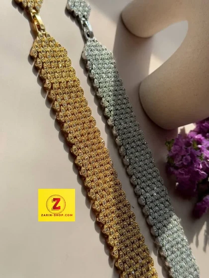 دستبند نگینی جواهری زنانه