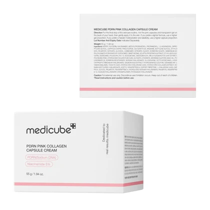 کرم کپسولی کلاژن و PDRN مدی کیوب 55 گرم (Medicube Salmon DNA PDRN Pink Collagen Capsule Cream)