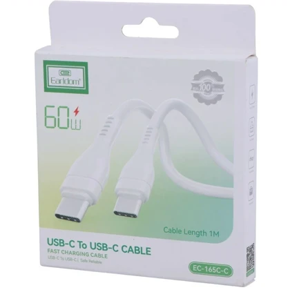 کابل دوسر تایپ سی ارلدام Earldom مدل EC-165C-C توان 60 وات 1 متر