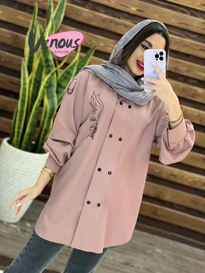 مانتو الیزه طرح دار