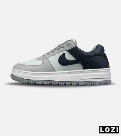 کفش مردانه و زنانه سفید طوسی سرمه ای NIKE AIR FORCE مدل 8161
