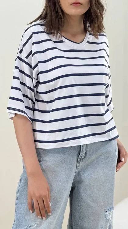 کراپ باکسی راه راه