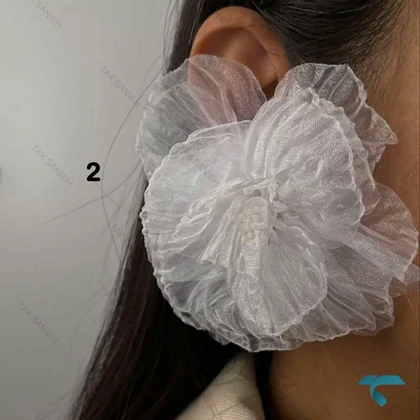 گوشواره پارچه ایی طرح گل Ghoshvareh-8561-L