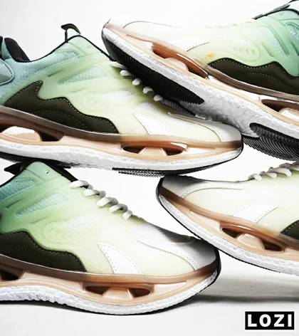 کفش کتانی مردانه سبز قهوه ای ADIDAS Customize Run