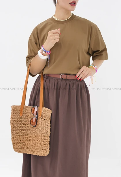 تیشرت لانگ ساده رنگی کد1002668
