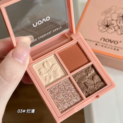 پالت سایه چشم 4 رنگ NOVO Sakura Story