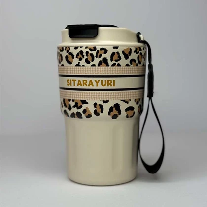 تراول ماگ پلنگی SITARAYURI ظرفیت 360 میلی لیتر