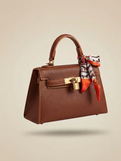 کیف HERMES وارداتی قهوه ای هرمس ترند مد
