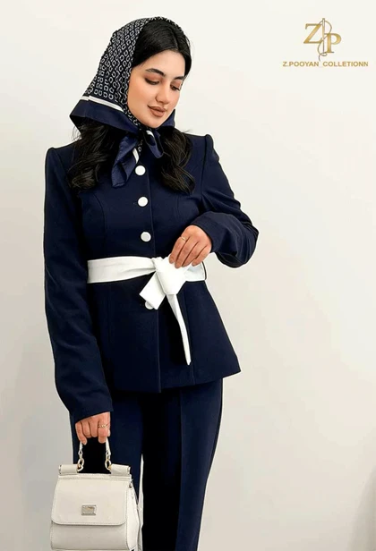 کت و شلوار زنانه کرپ پرنسی