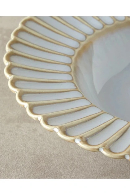 بشقاب گود English Home مدل Fiore New Bone China - طوسی