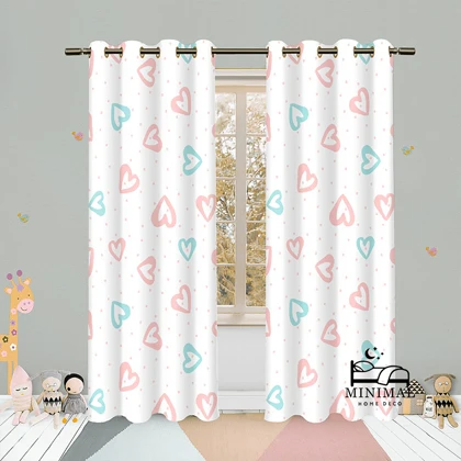 پرده کودک طرح قلبی مدل W4994