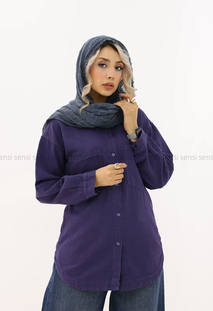 شومیز 2جیب کنفی کد1005090