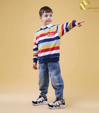 بلوز راه راه پسرانه کد 1465