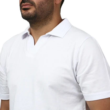 پولوشرت آستین کوتاه یقه شکاری مردانه سیزر مدل 15611952