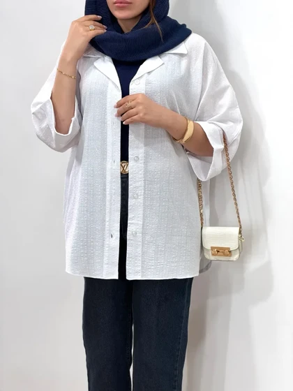 تونیک مانتویی لینن پنبه سمن