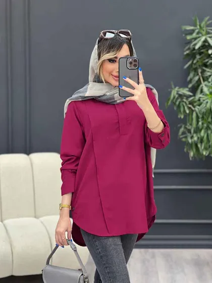 مانتو بغل سه دکمه آستین پیله