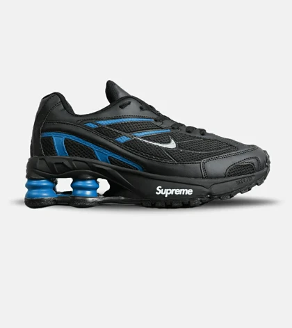 کفش کتانی مردانه مشکی آبی نایک NIKE x SUPREME shox ride 2