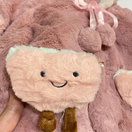 شنل کلاه دار خز نوزادی