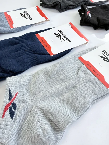 جوراب مچی مردانه وسط کش نخ پنبه طرح ریبوک Reebok