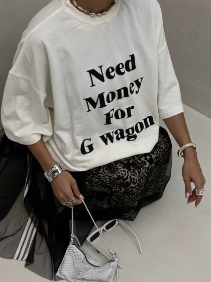 تیشرت لانگ NEED MONEY