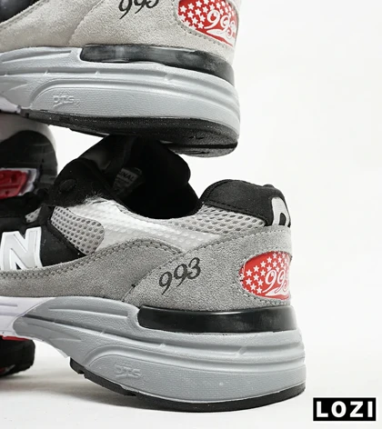 کفش کتانی بزرگ پا طوسی مشکی NEW BALANCE 993