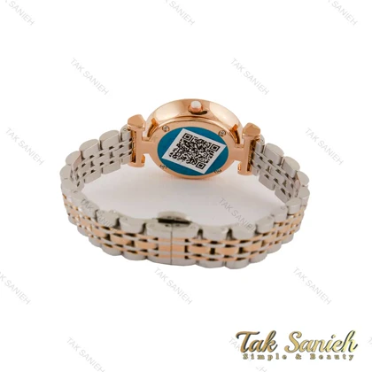 ساعت امپریو آرمانی زنانه دورنگ رزگلد صفحه سیلور زیرثانیه Armani-5125-L