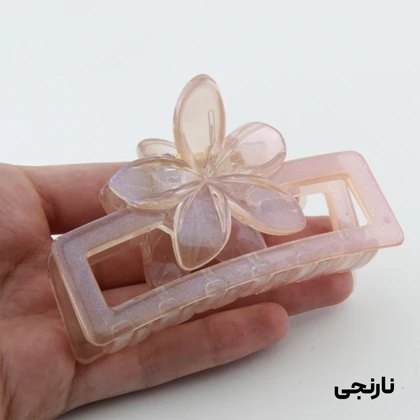 کلیپس دخترانه مدل مستطیلی گل‌دار