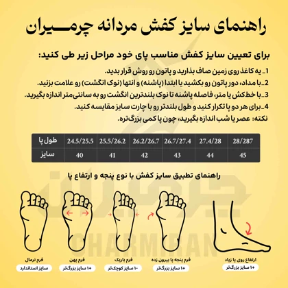 کفش مردانه چرمیران pm1135 مشکی فلوتر