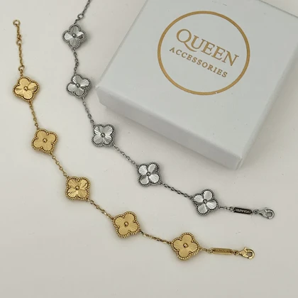 دستبند ون کلیف الحمبرا پنج گل مسترکوالیتی کد 809