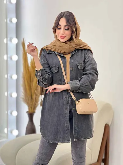 مانتو جین جیب پاکتی ناهید