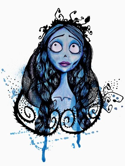 تیشرت corpse bride طرح Watercolor Corpse Bride کد 202614