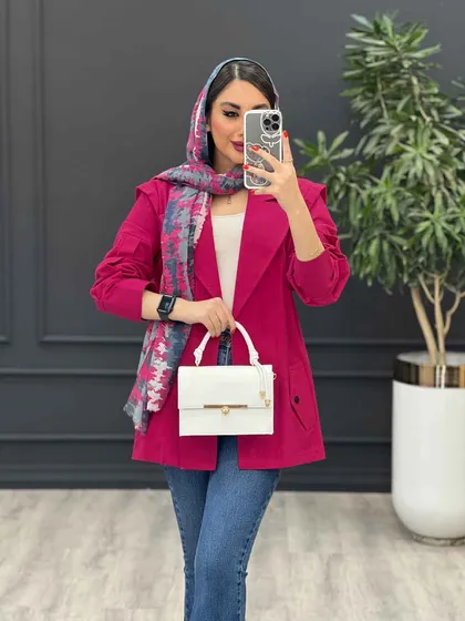 مانتو سرشانه ژیله دار پشت پاگن