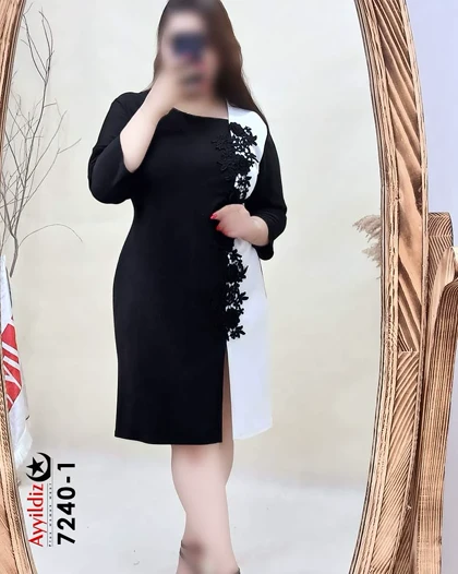 پیراهن مجلسی زنانه سایز بزرگ کد 7240 (سفارشی دوز)