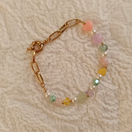 دستبند سنگی رنگی