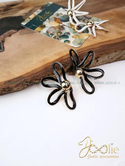 گوشواره زنانه رزین استیل کد E1204