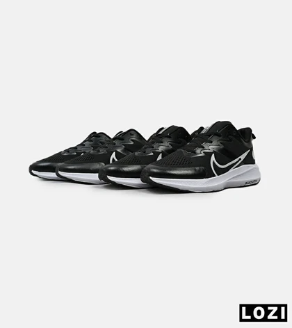 کفش کتانی مردانه مشکی سفید NIKE AIR zoomx