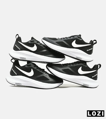 کفش کتانی بزرگ پا نایک مدل 7631 رنگ مشکی سفید