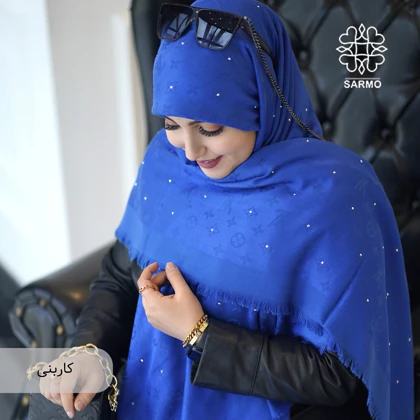 روسری نخ کشمیر آلیس نگین‌دار