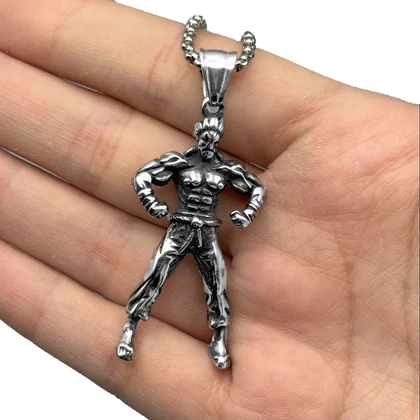 گردنبند بدنسازی استیل فیگور مدل 404A0101