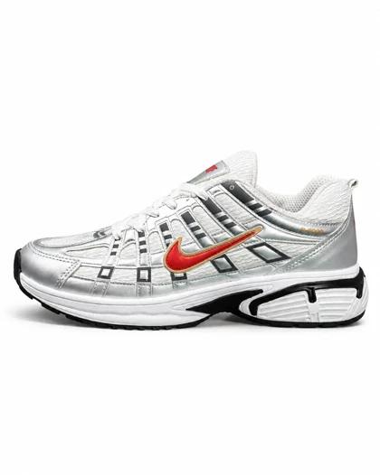 کتانی ست مردانه و زنانه مدل رانینگ نایک P6000 سفید قرمز نقره ای NIKE