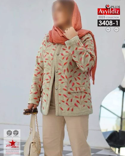 کت مجلسی زنانه سایز بزرگ کد 3408