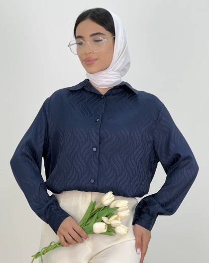 شومیز ساتن برکه(41)کد:4740